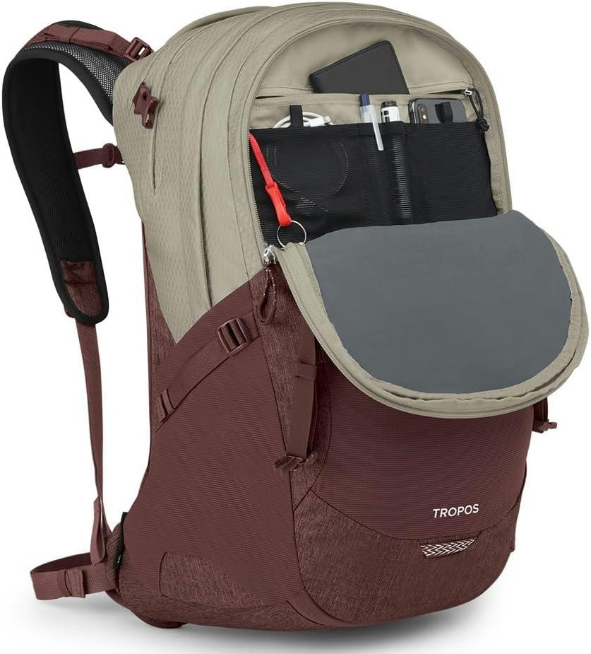 Рюкзак Osprey Tropos 32 sawdust tan/raisin red – O/S – бежевий/бордовийфото3