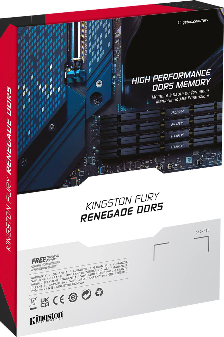 Память ПК Kingston DDR5 32GB KIT (16GBx2) 7200 FURY Renegade XMP Серый (KF572C38RSK2-32) фото 8