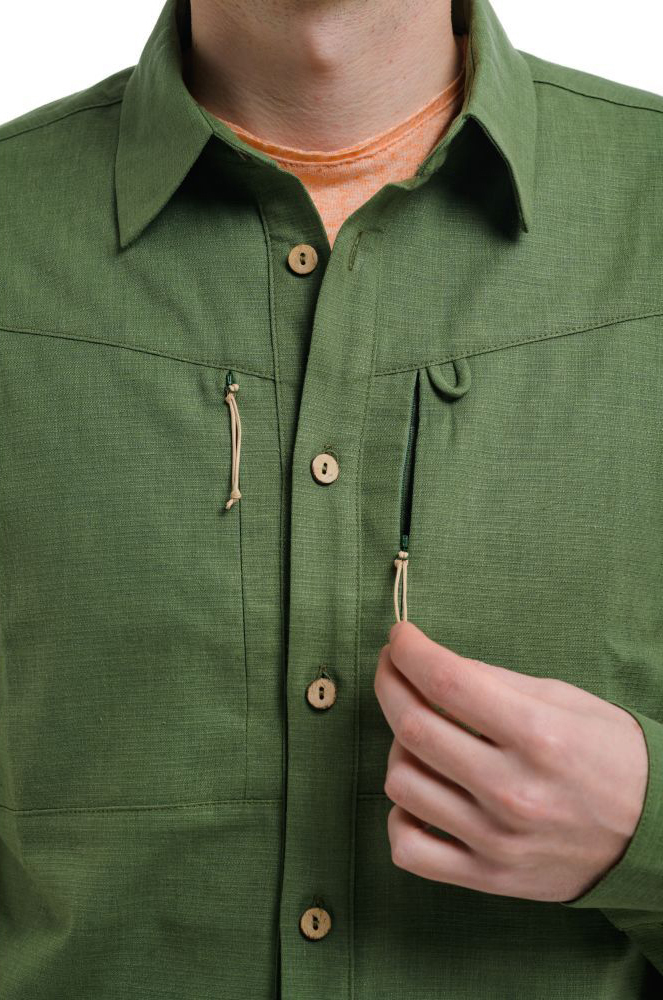 Рубашка мужская Turbat Amazonka Hemp Mns bronze green M зеленый фото 4