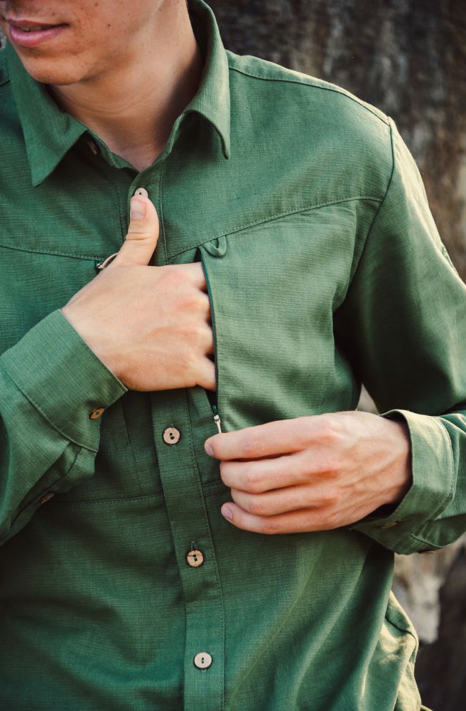 Рубашка мужская Turbat Amazonka Hemp Mns bronze green M зеленый фото 9