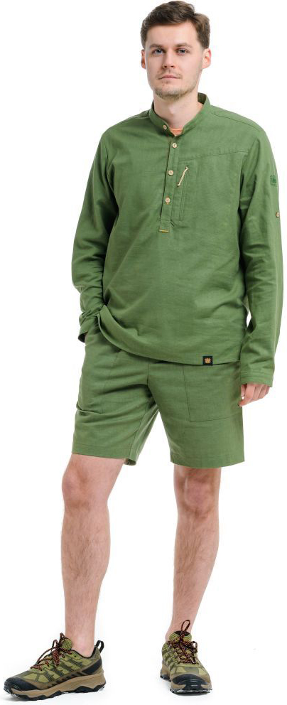 Сорочка чоловіча Turbat Madeira Hemp Mns bronze green M зеленийфото2
