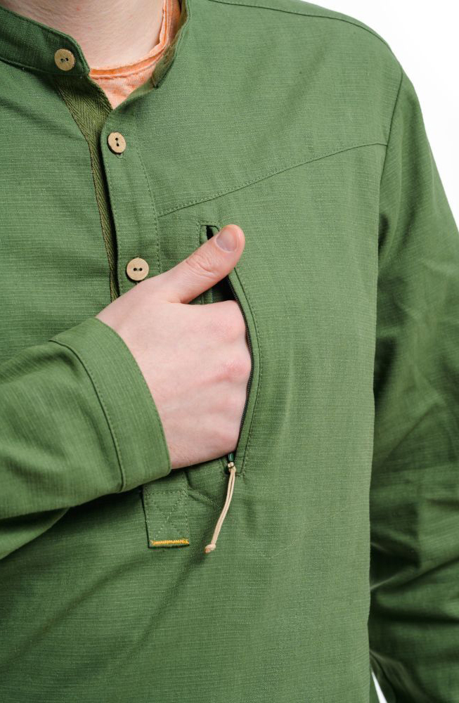 Сорочка чоловіча Turbat Madeira Hemp Mns bronze green M зеленийфото4