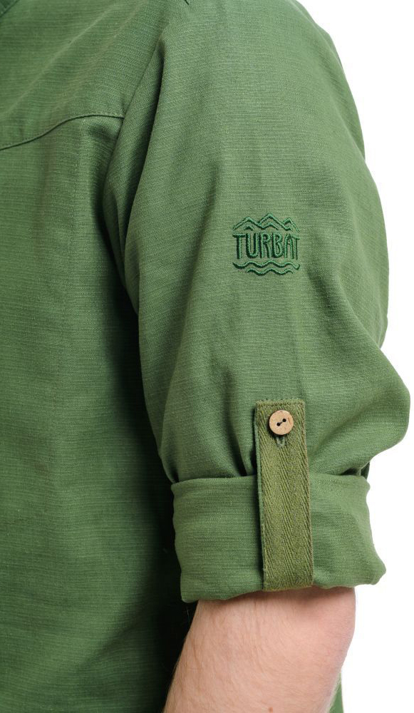 Рубашка мужская Turbat Madeira Hemp Mns bronze green XXL зеленый фото 5