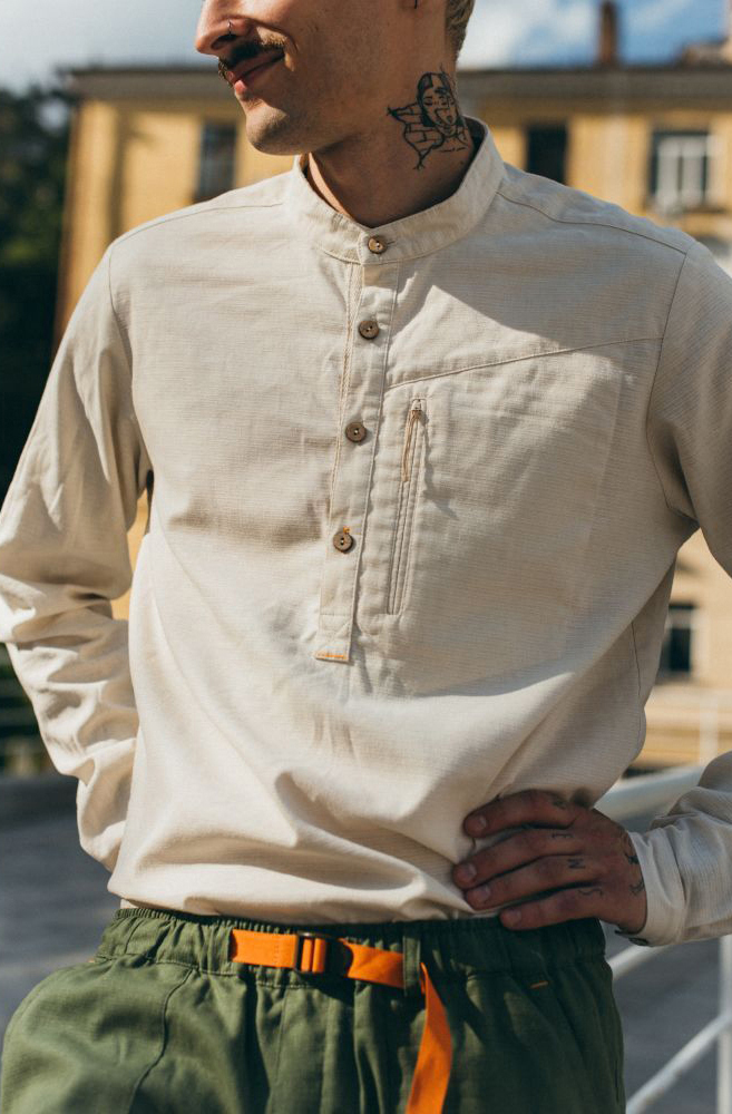 Рубашка мужская Turbat Madeira Hemp Mns light beige M бежевый фото 6