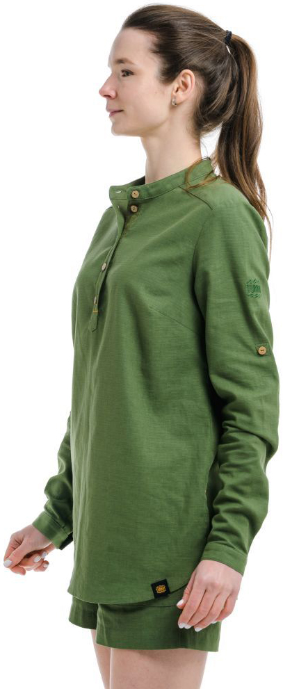 Рубашка женская Turbat Madeira Hemp Wmn bronze green S зеленый фото 2