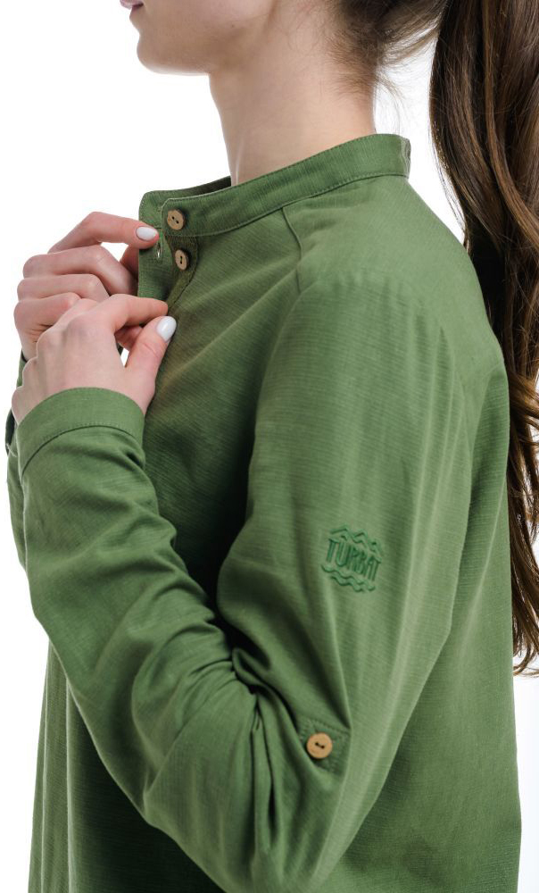 Рубашка женская Turbat Madeira Hemp Wmn bronze green S зеленый фото 5