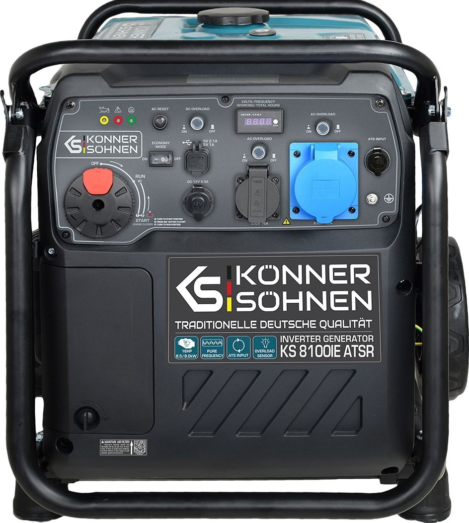 Генератор бензиновый Konner&Sohnen KS 8100iE ATSR, 230В, 8.5кВт (KS8100IEATSR) фото 5