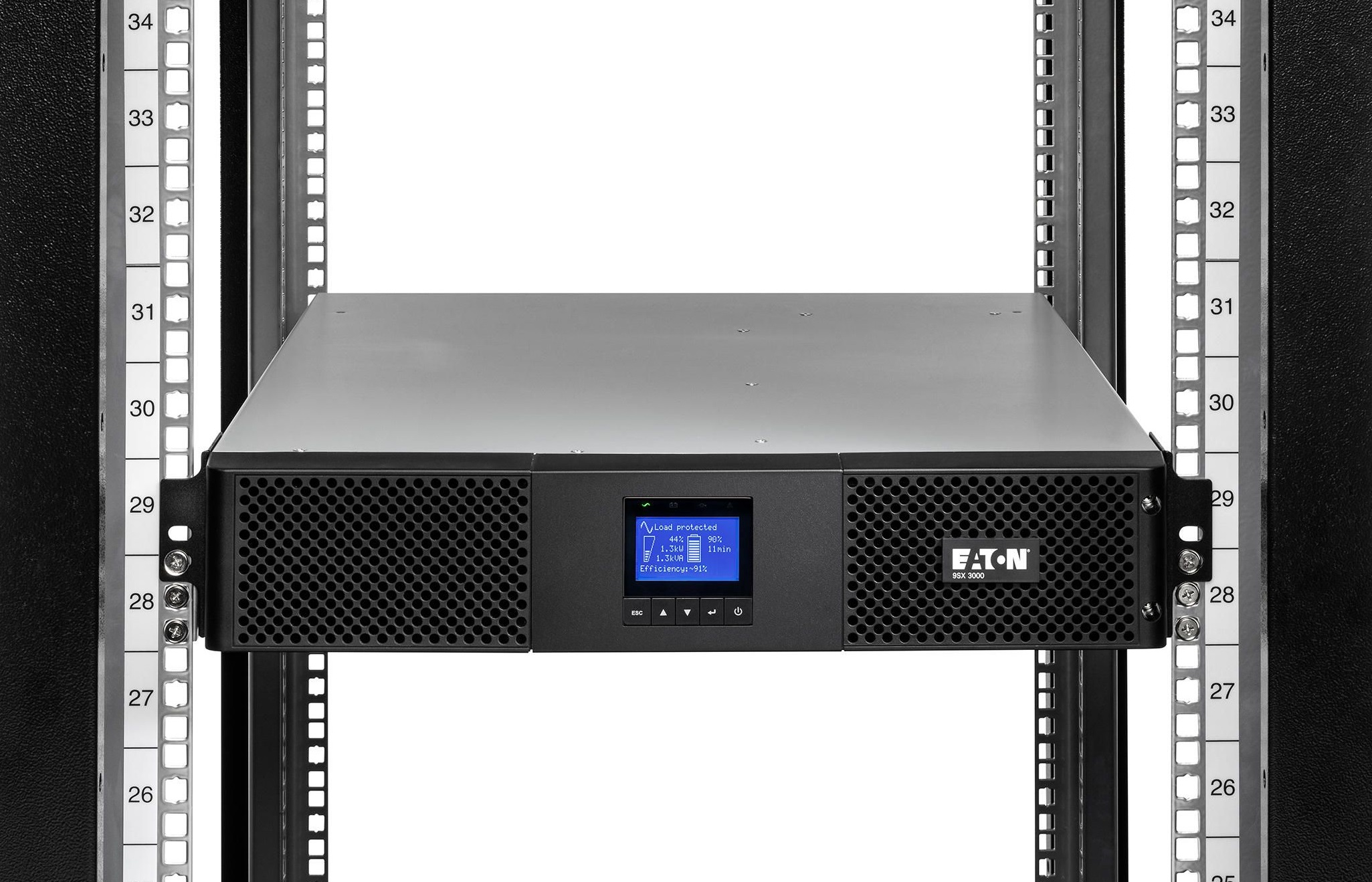 ИБП Eaton 9SX, 2000VA/1800W, RM 2U, LCD, USB, RS232, 8xC13 (9SX2000IR) фото 4