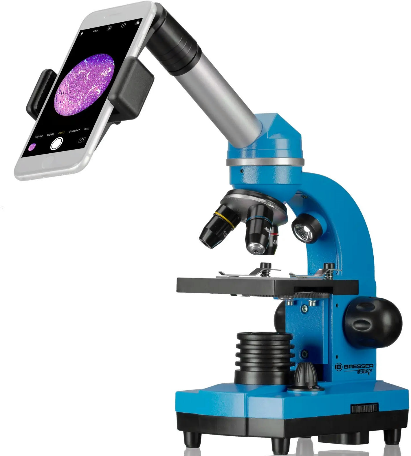 Микроскоп Bresser Junior Biolux SEL 40x-1600x Blue с адаптером для смартфона (8855600WXH000) фото 2
