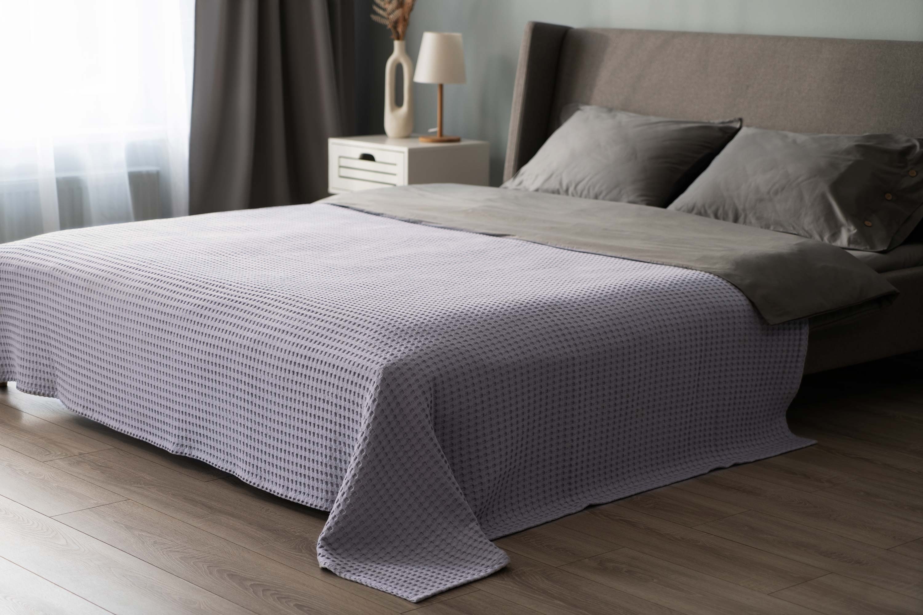 Плед ARDESTO Pique 160х230см, світло сірий (ART0816PL)фото3