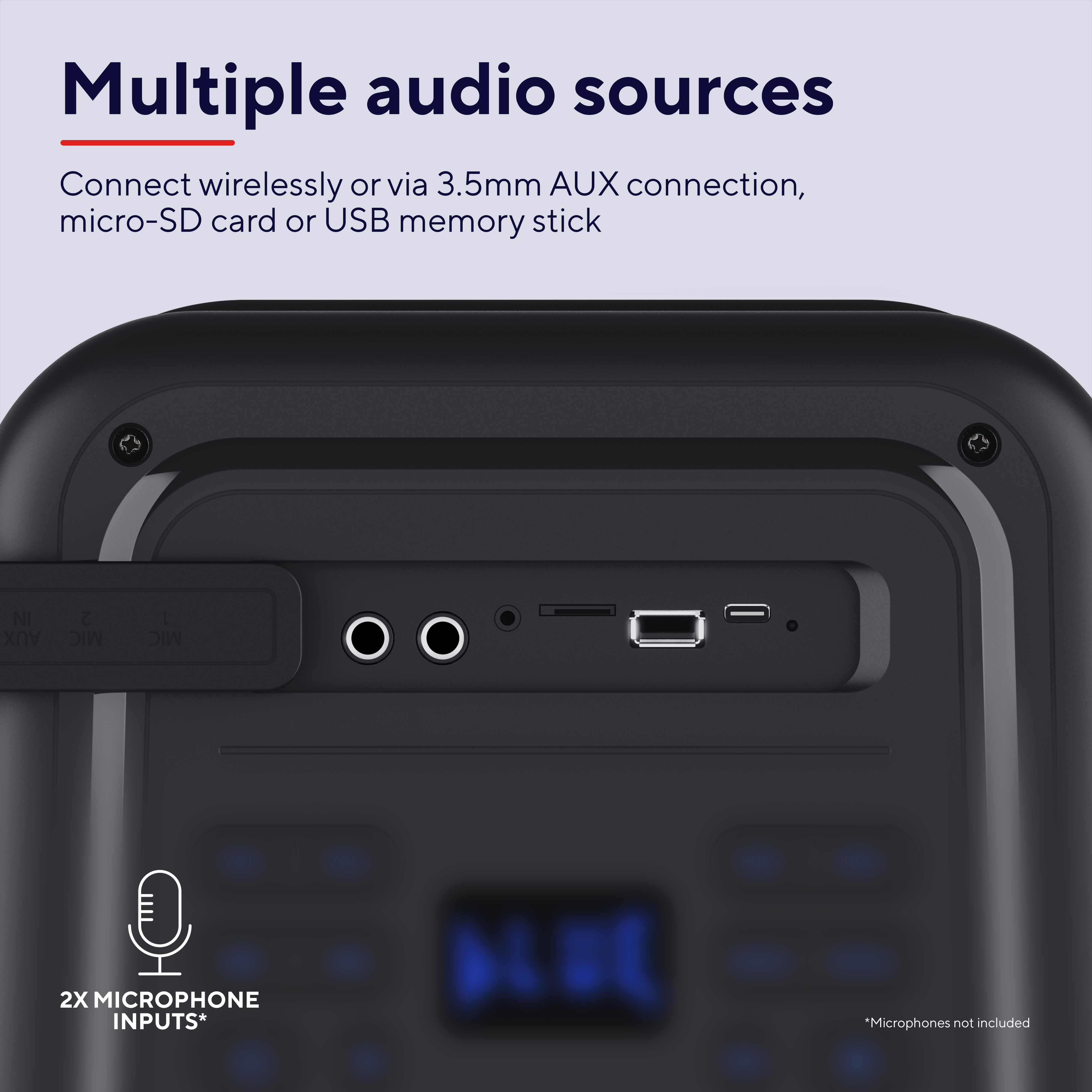 Портативная акустическая система Trust Azura 50Вт, 1.0, ВТ 5.2, TWS, MP3, IPX4, RGB, Черный фото 10