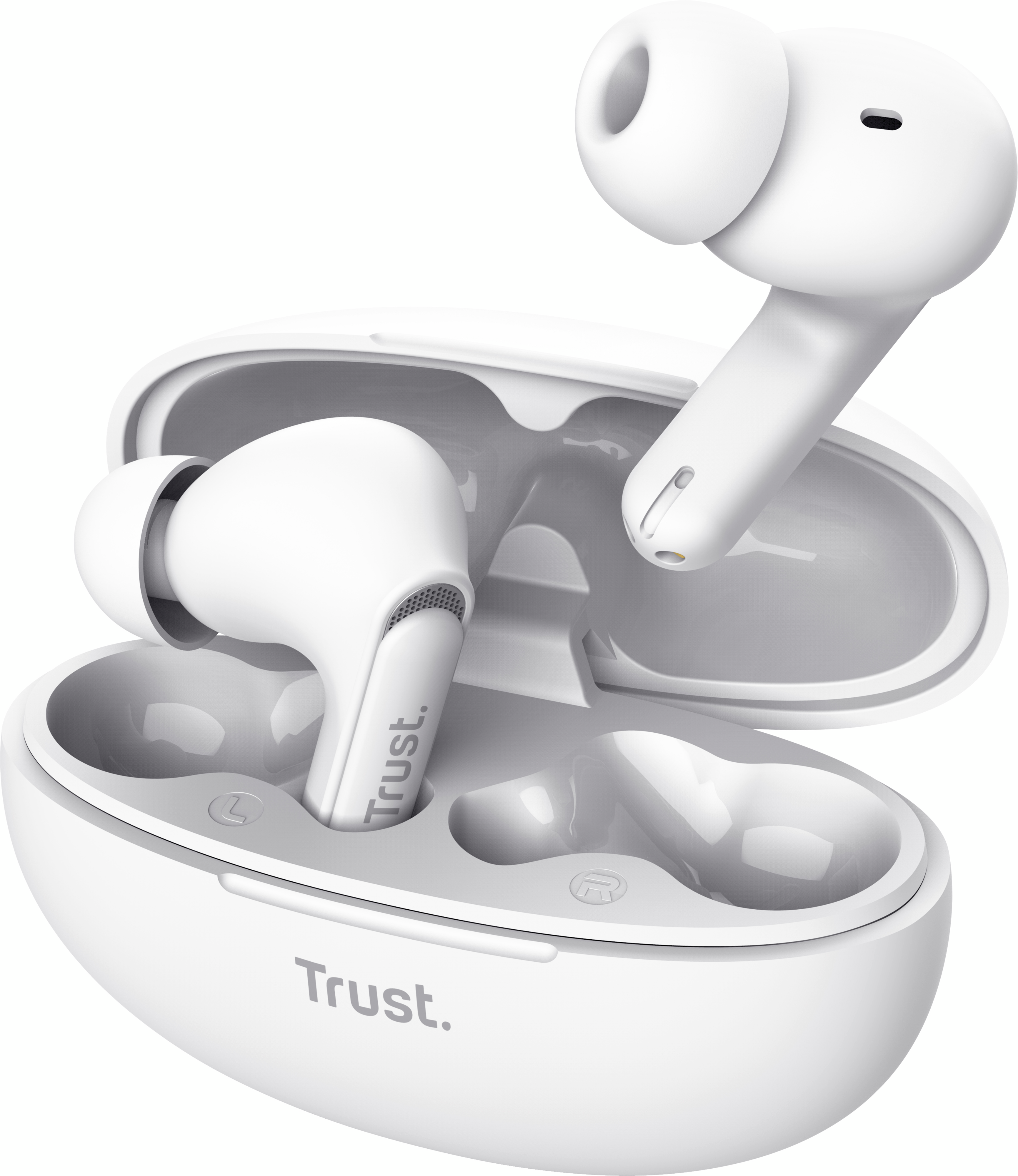 Наушники TWS Trust Yavi Earbuds BT 5.3 ENC, SBC, Mic White (25172_TRUST) фото 7