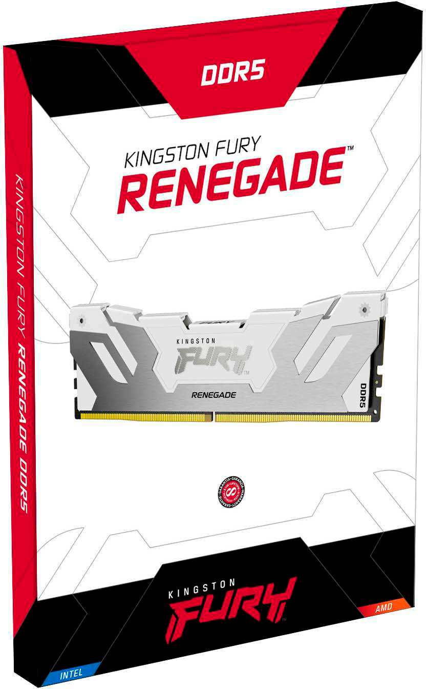 Память для ПК Kingston DDR5 32GB 6000 FURY Renegade White XMP (KF560C32RW-32) фото 3