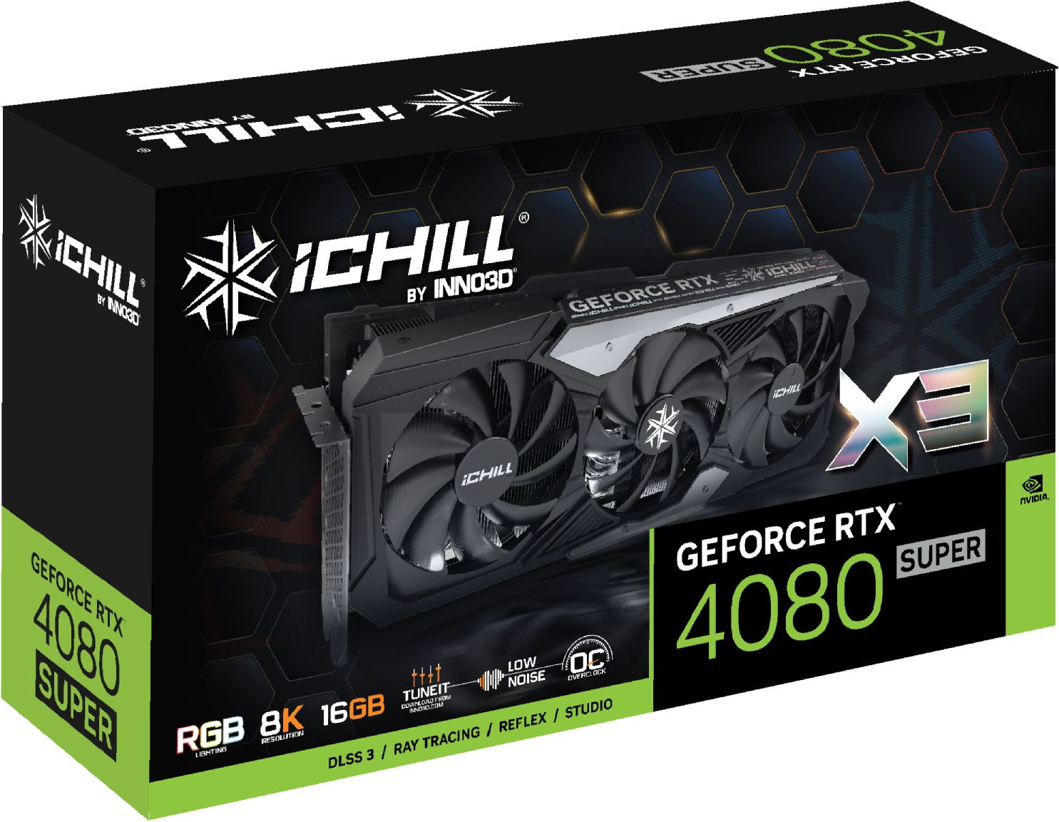 Видеокарта INNO3D GeForce RTX 4080 Super 16GB GDDR6X iChill X3 (C408S3-166XX-187049H) фото 8