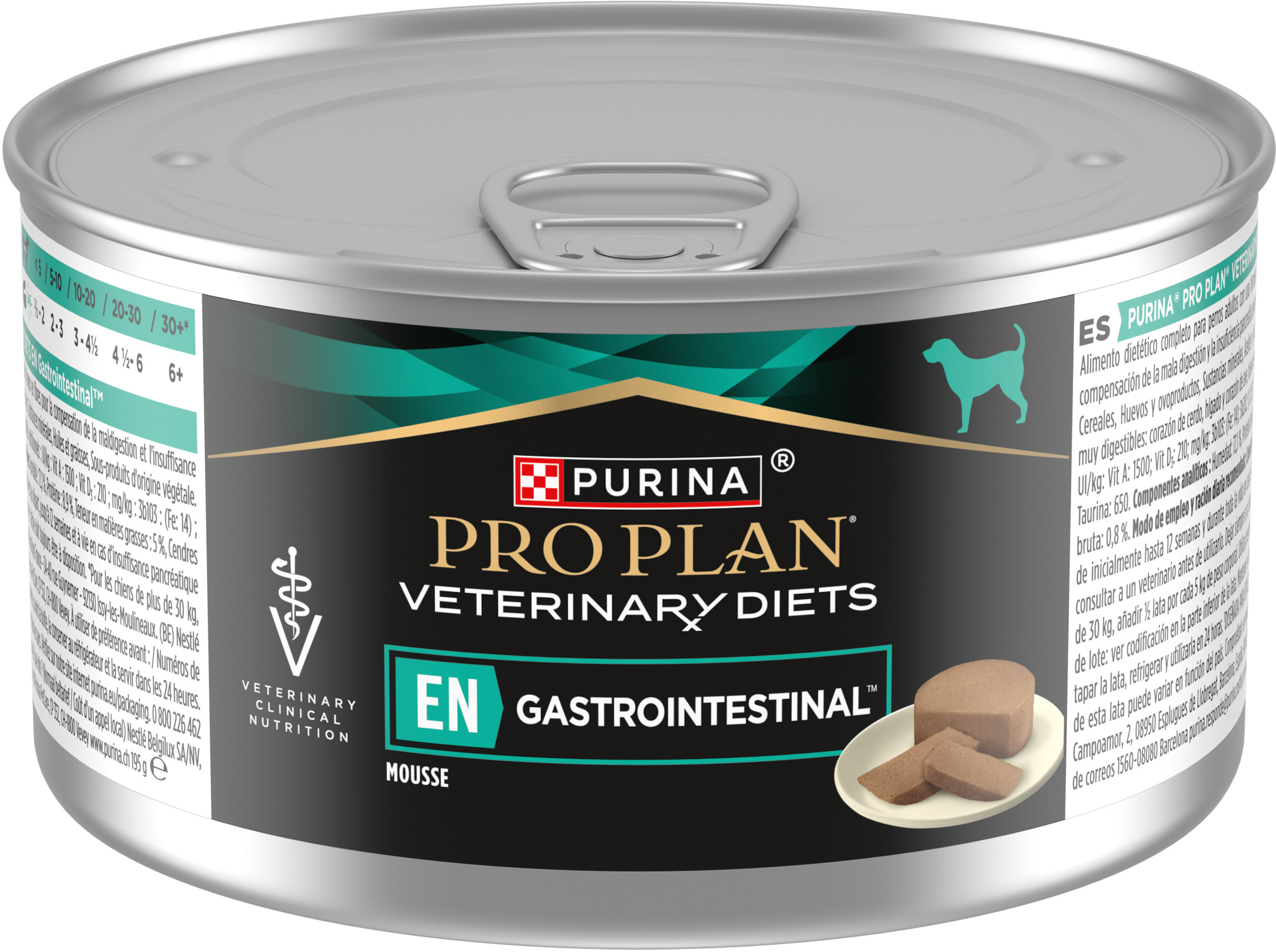 Вологий дієтичний корм для дорослих собак Pro Plan VD EN Gastrointestinal при розладах травлення мус 195гфото2