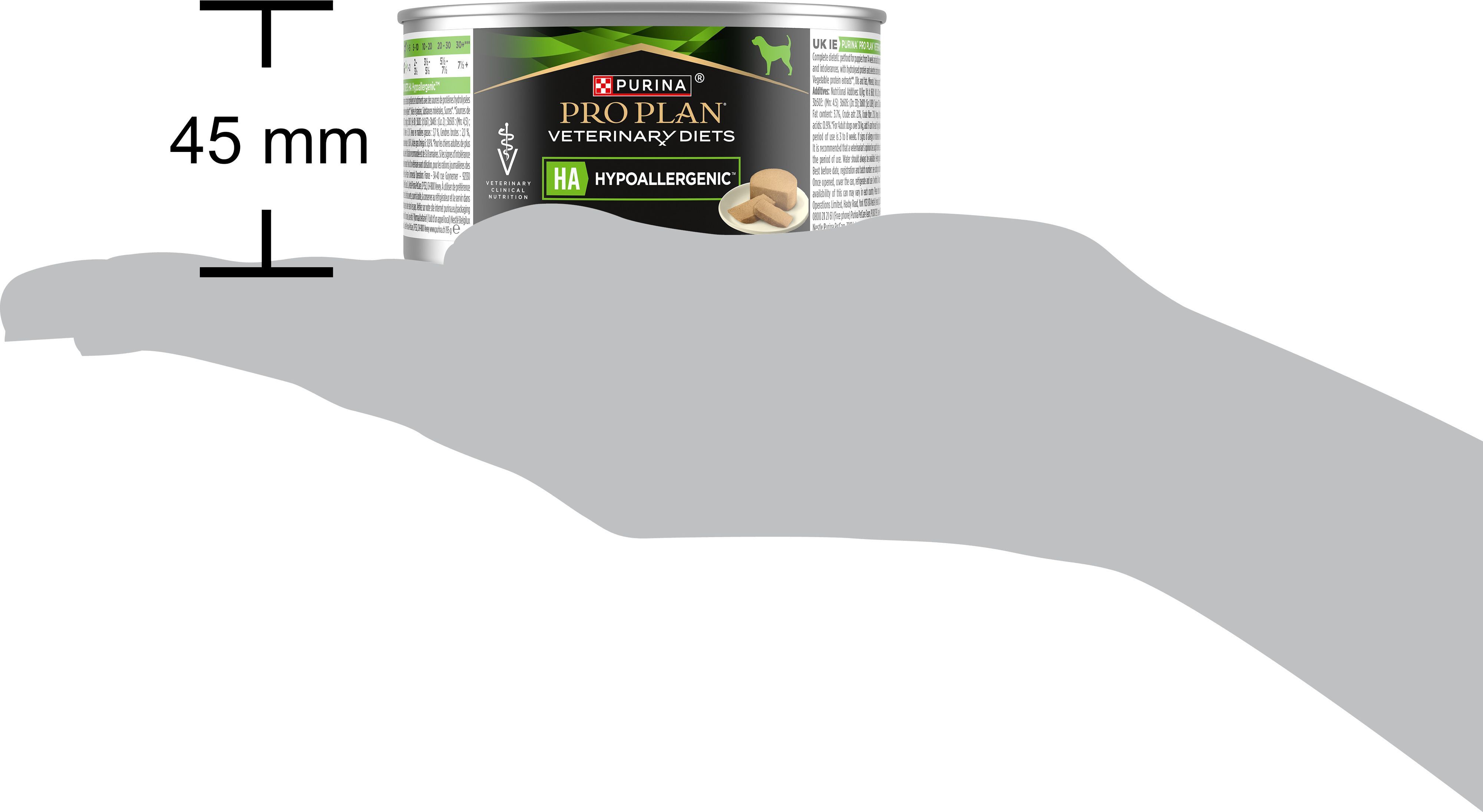 Влажный диетический корм для взрослых собак и щенков Pro Plan VD HA Hypoallergenic мусс 195 г фото 3