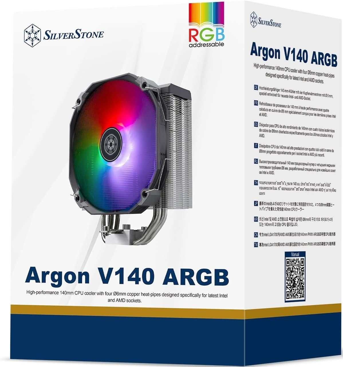 Процесорний кулер SilverStone Argon V140 ARGB (SST-ARV140-ARGB)фото14