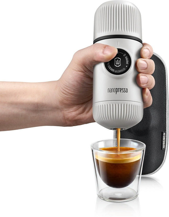 Еспресо-кавоварка портативна Wacaco Nanopresso з чохлом Білафото2