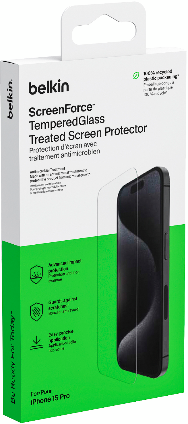 Защитное стекло Belkin для iPhone 15 Pro TemperedGlass (1 Pack) фото 9