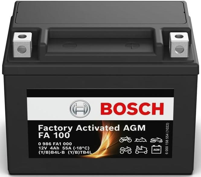 Аккумулятор AGM Bosch 4Ah-12v (FA100), R, EN55 (0986FA1000) (52371436589) фото 5