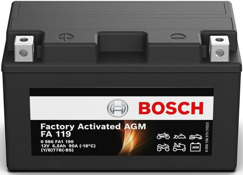 Акумулятор AGM Bosch 6.5Ah-12v (FA119), L, EN90 (0986FA1190) (52371436521)фото3
