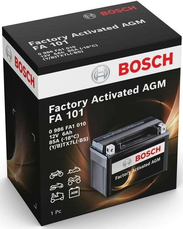 Аккумулятор AGM Bosch 6Ah-12v (FA101), R, EN85 (0986FA1010) (52371436581) фото 6