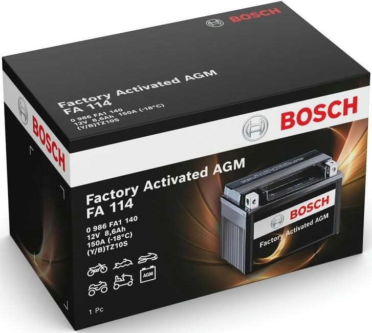 Аккумулятор AGM Bosch 8.6Ah-12v (FA114), L, EN150 (0986FA1140) (52371436532) фото 6