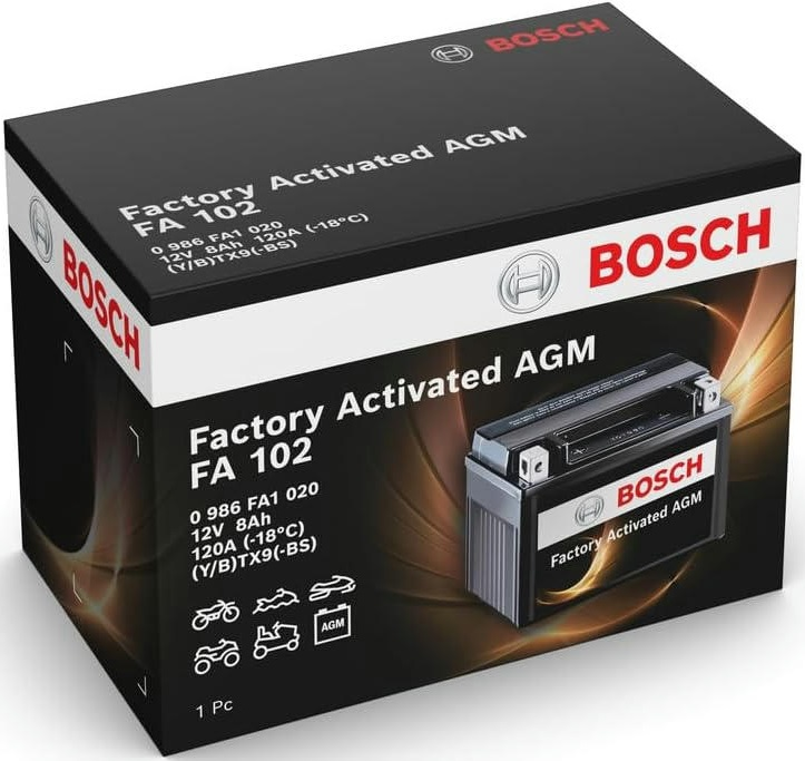 Аккумулятор AGM Bosch 8Ah-12v (FA102), L, EN120 (0986FA1020) (52371436553) фото 6