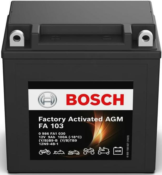 Акумулятор AGM Bosch 9Ah-12v (FA103), L, EN100 (0986FA1030) (52371436549)фото2
