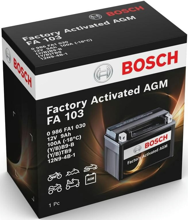 Акумулятор AGM Bosch 9Ah-12v (FA103), L, EN100 (0986FA1030) (52371436549)фото6