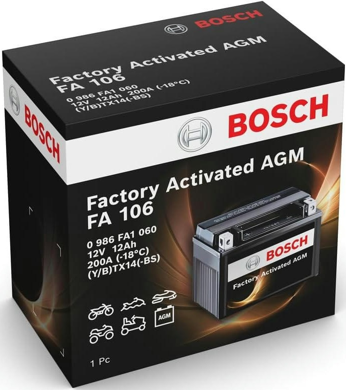 Аккумулятор AGM Bosch 12Ah-12v (FA106), L, EN200 (0986FA1060) (52371436684) фото 6