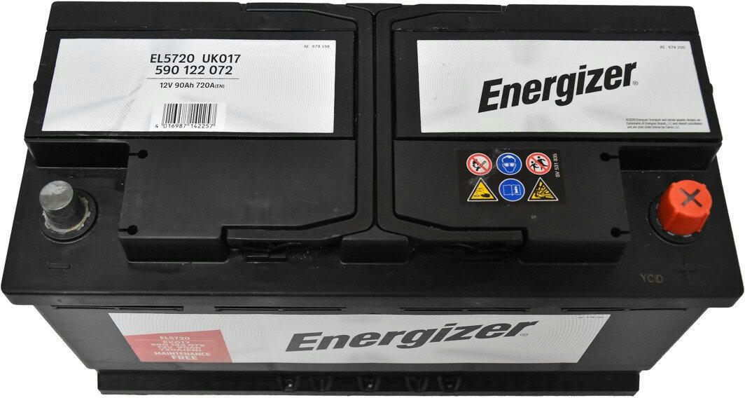 Аккумулятор автомобильный Energizer 90Ah-12v, R, EN720 (590 122 072) (5237784138) фото 2