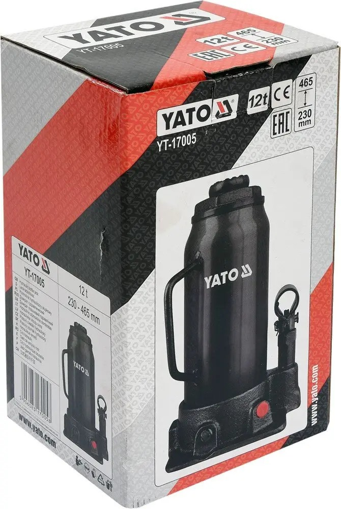 Домкрат Yato гідравлічний пляшковий 12т 230-465 мм (yt-17005) (49051159384)фото3