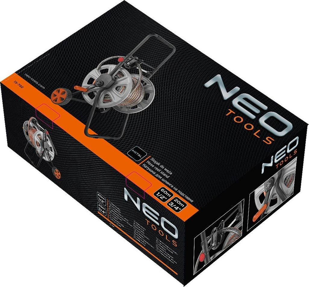 Котушка для шланга Neo Tools на колесах 60м 1/2" 20м 3/4" (15-792)фото5