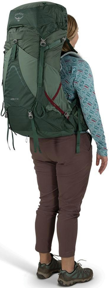 Рюкзак Osprey Aura AG LT 50 косерет/darjeeling spring green WXS/S зеленый фото 