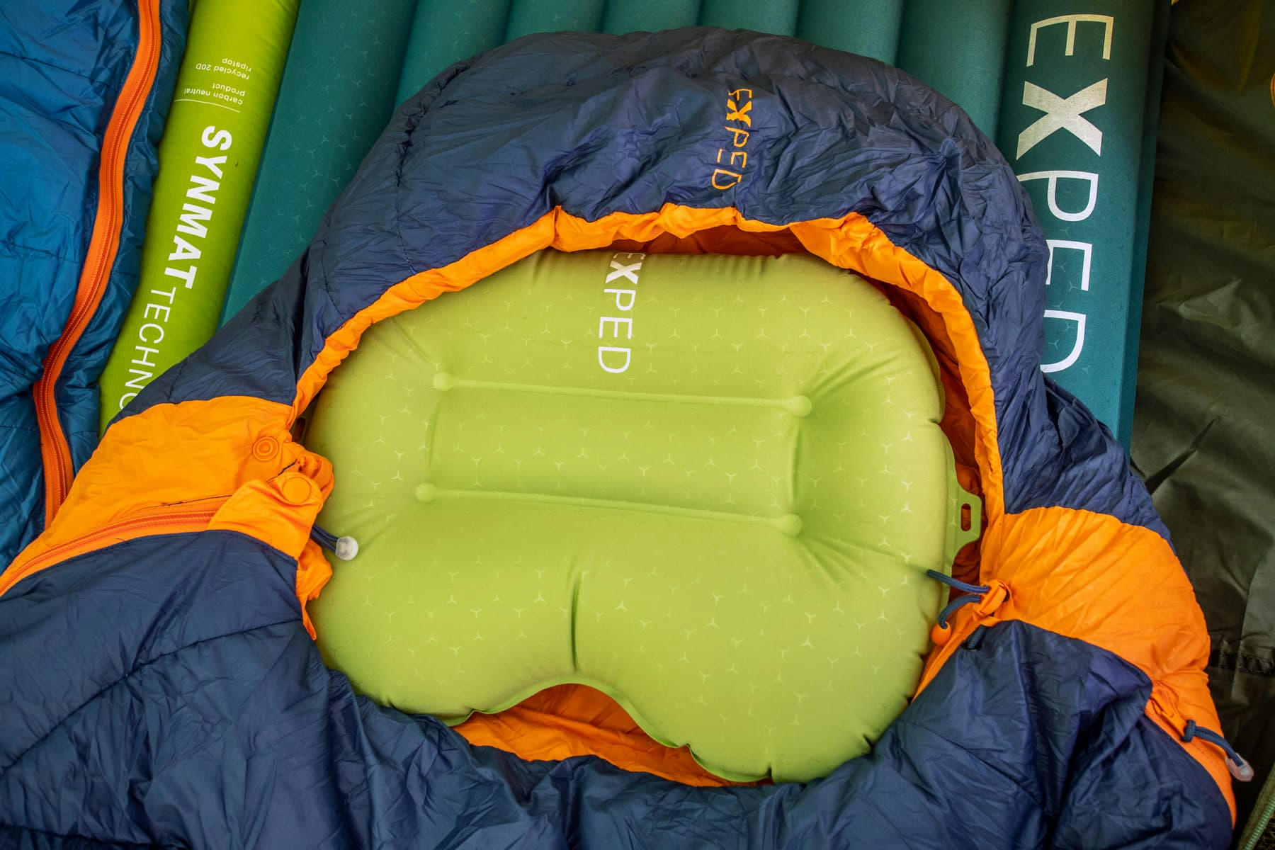 Подушка Exped Ultra Pillow L lichen – салатовый. фото 9