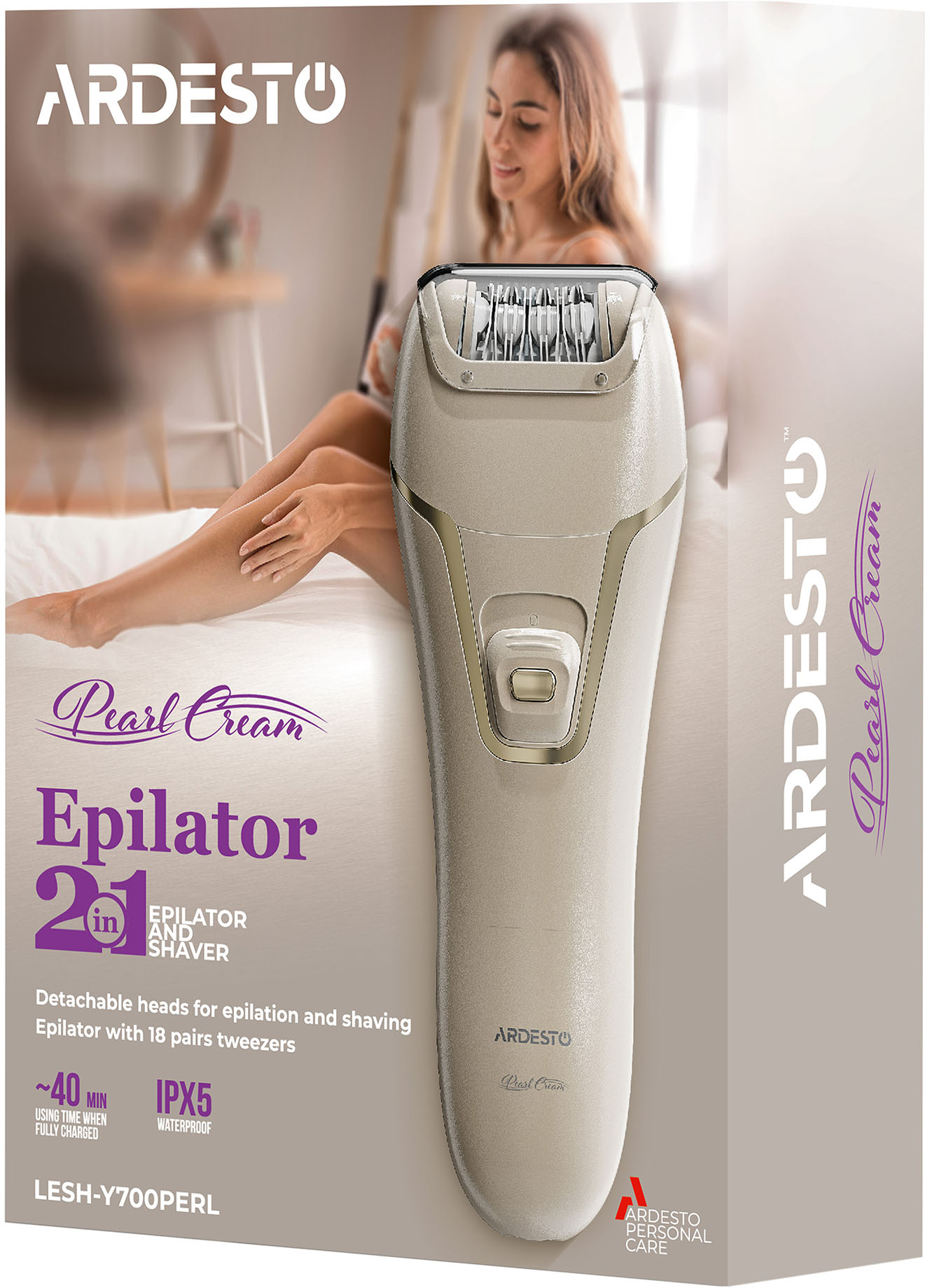 Епілятор ARDESTO 2в1 Pearl Cream LESH-Y700PERLфото8
