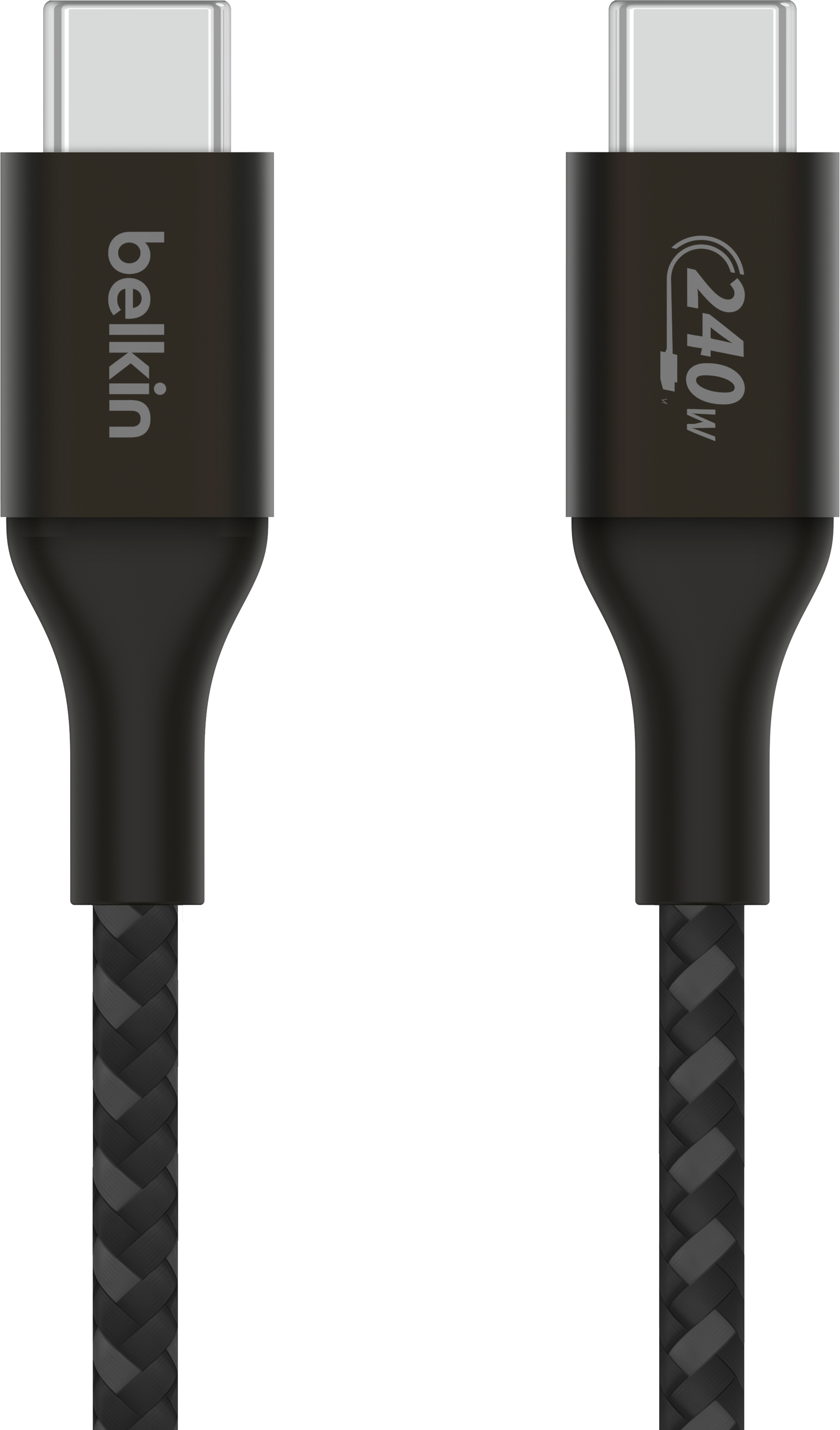 Кабель Belkin USB-С - USB-С braided, 240Вт, 1м, Black (CAB015BT1MBK) фото 3