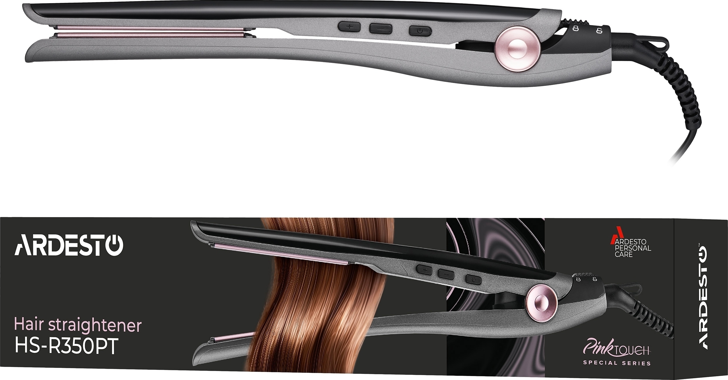 Вирівнювач волосся ARDESTO Pink Touch HS-R350PTфото8