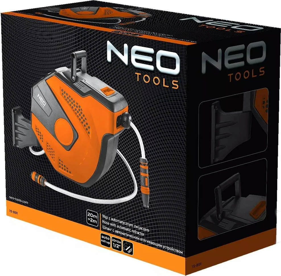 Котушка зі шлангом Neo Tools автоматична 20м+2м шланга 1/2" (15-891)фото7