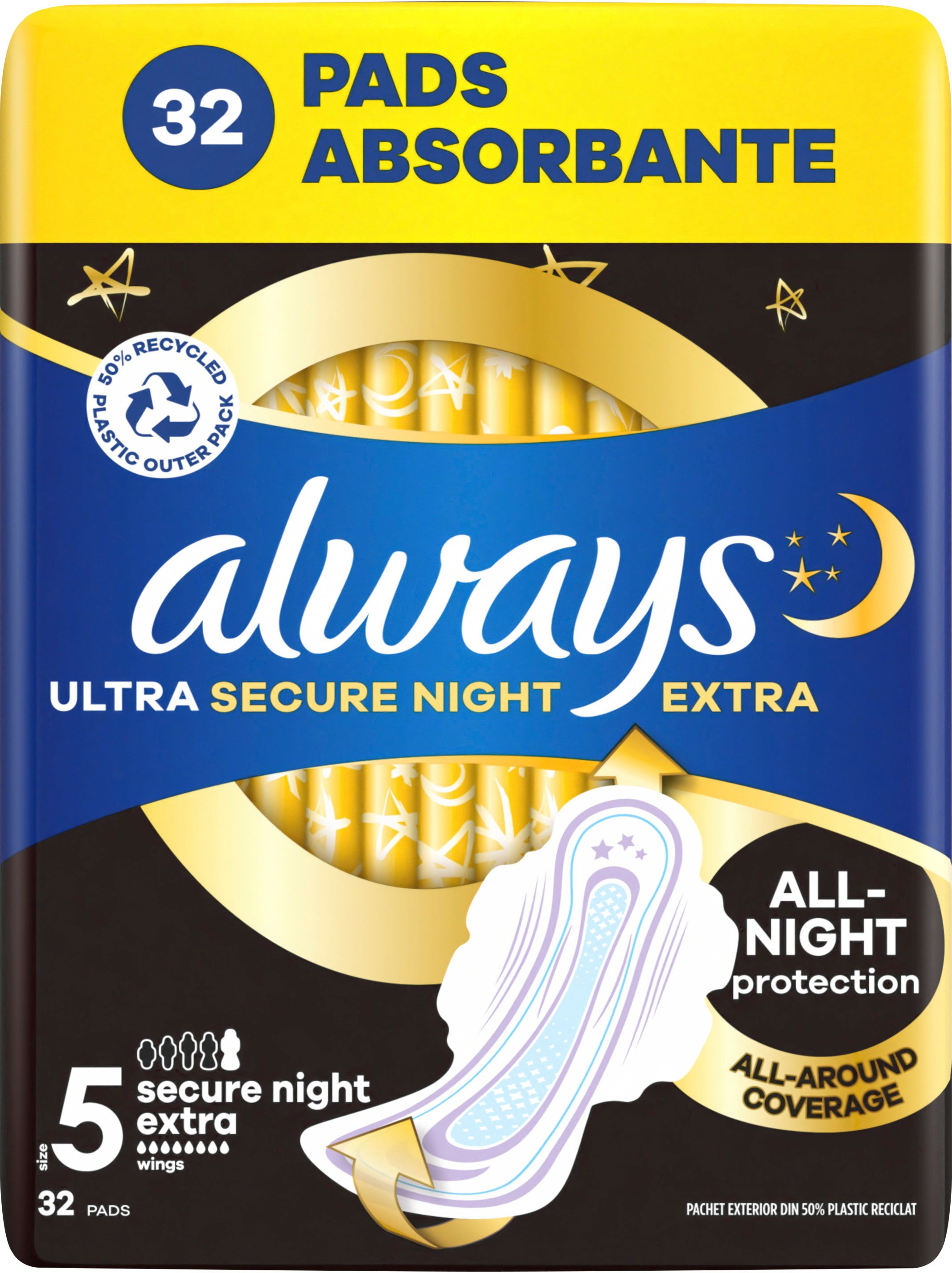 Гігієнічні прокладки Always Ultra Secure Night Extra Розмір 5 32штфото2