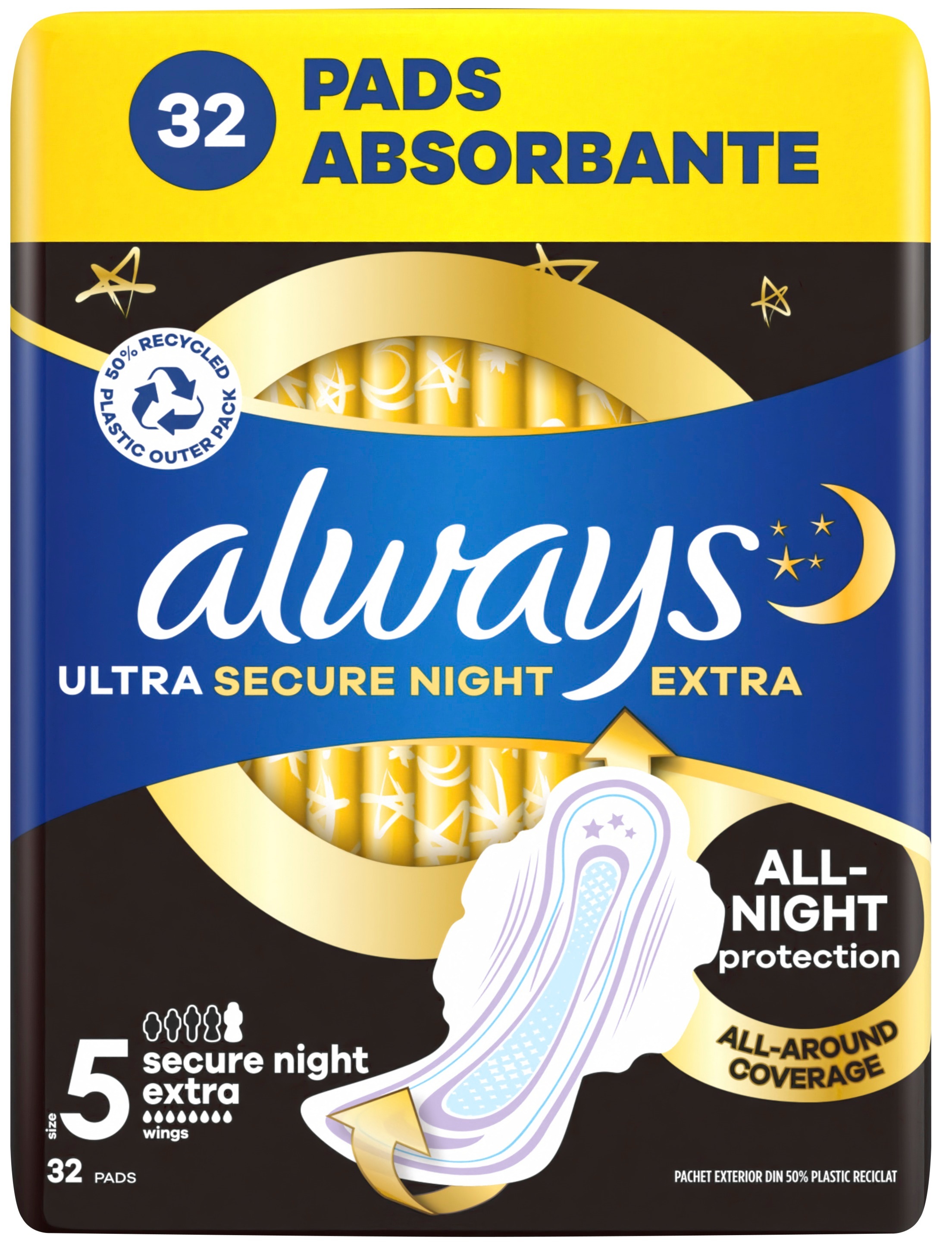 Гигиенические прокладки Always Ultra Secure Night Extra (Розмір 5) 32 шт фото 2