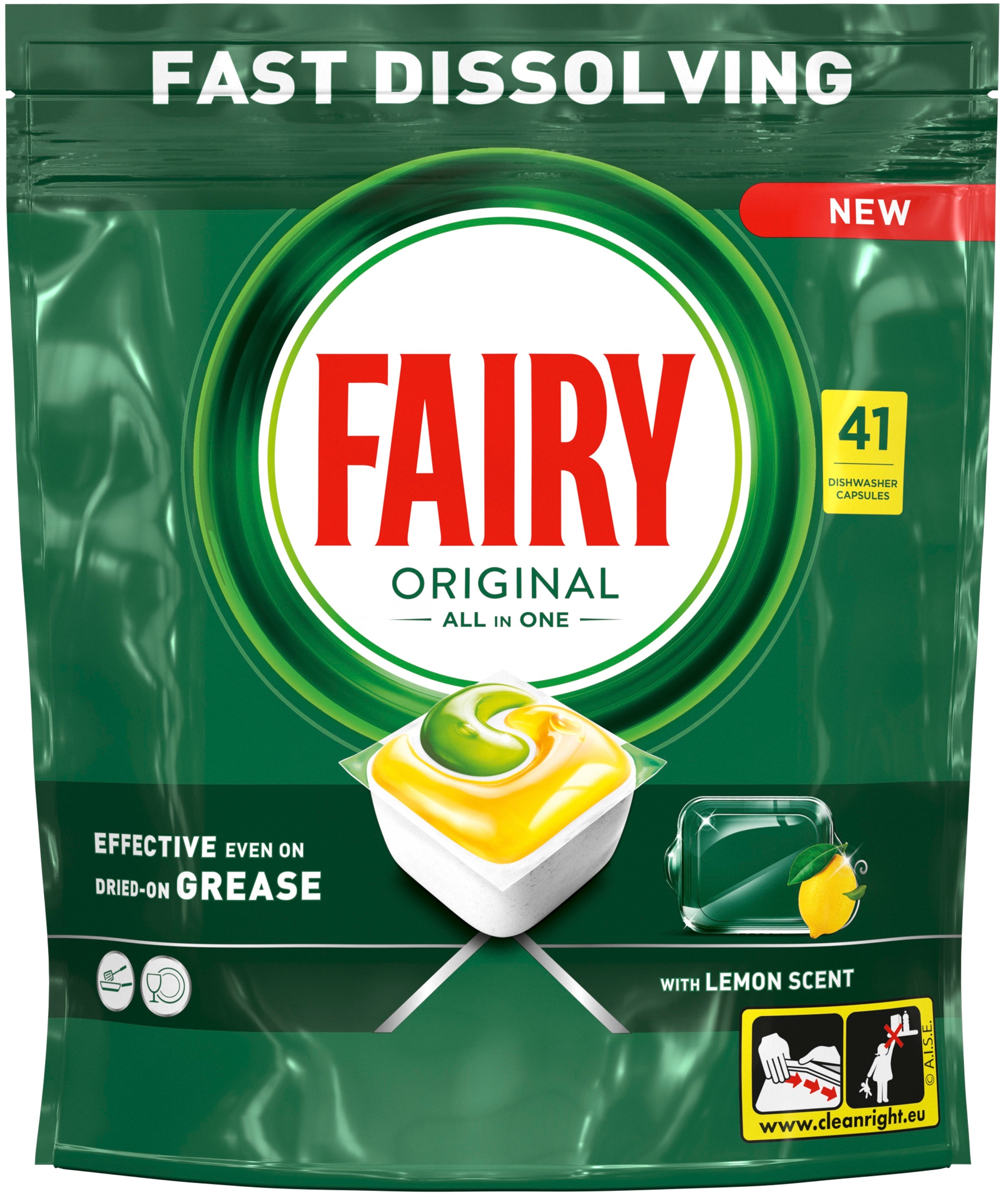 Капсули для посудомийних машин Fairy Original All in One Лимон 41штфото2