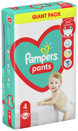 Підгузки-трусики Pampers Pants розмір 4 9-15кг 66штфото3