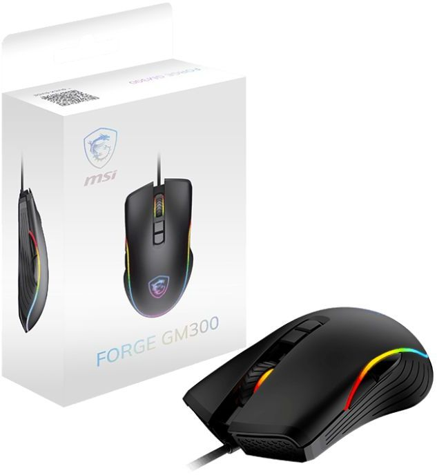 Мышь MSI FORGE GM300, RGB, USB-A, чёрный фото 5