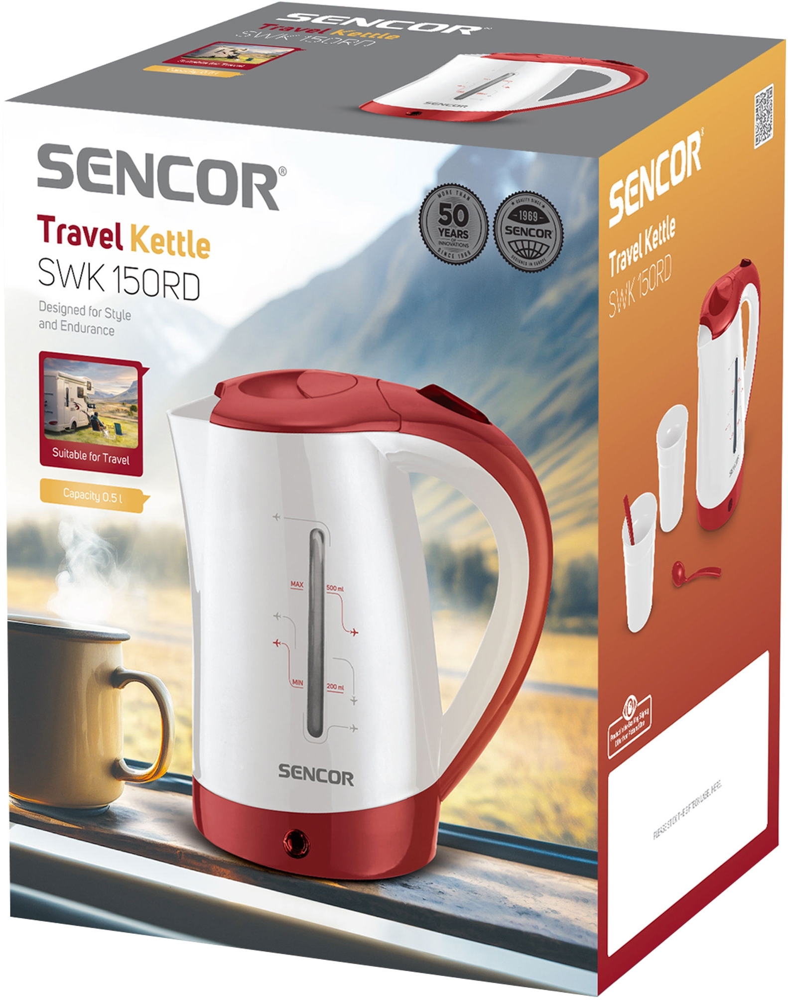 Електрочайник Sencor Strix SWK150RDфото