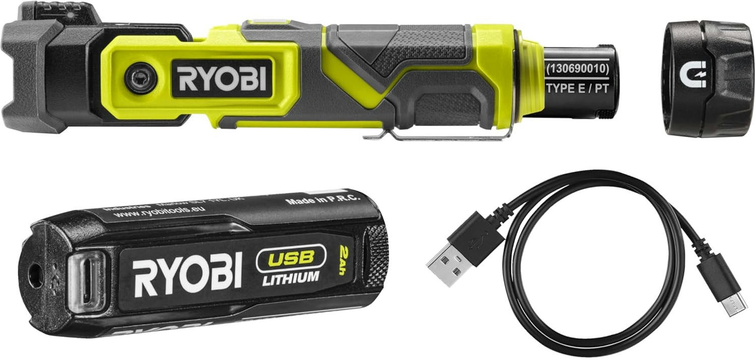 Ліхтар Ryobi RLP4-120G, 4В USB Lithium, акб 1х2Аг (5133006131)фото2