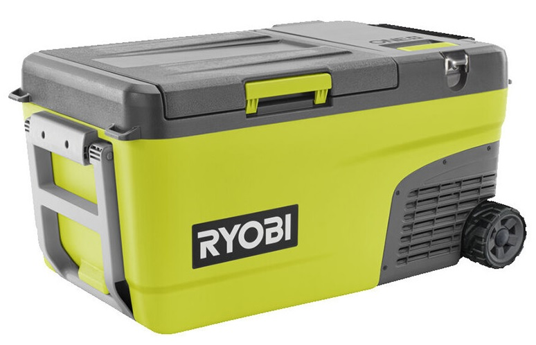 Холодильник аккумуляторный мобильный Ryobi RY18CB23A-0, 18В ONE+, 220В или 12В, температура +20…-20, 23л, 2 порта для АК фото 2