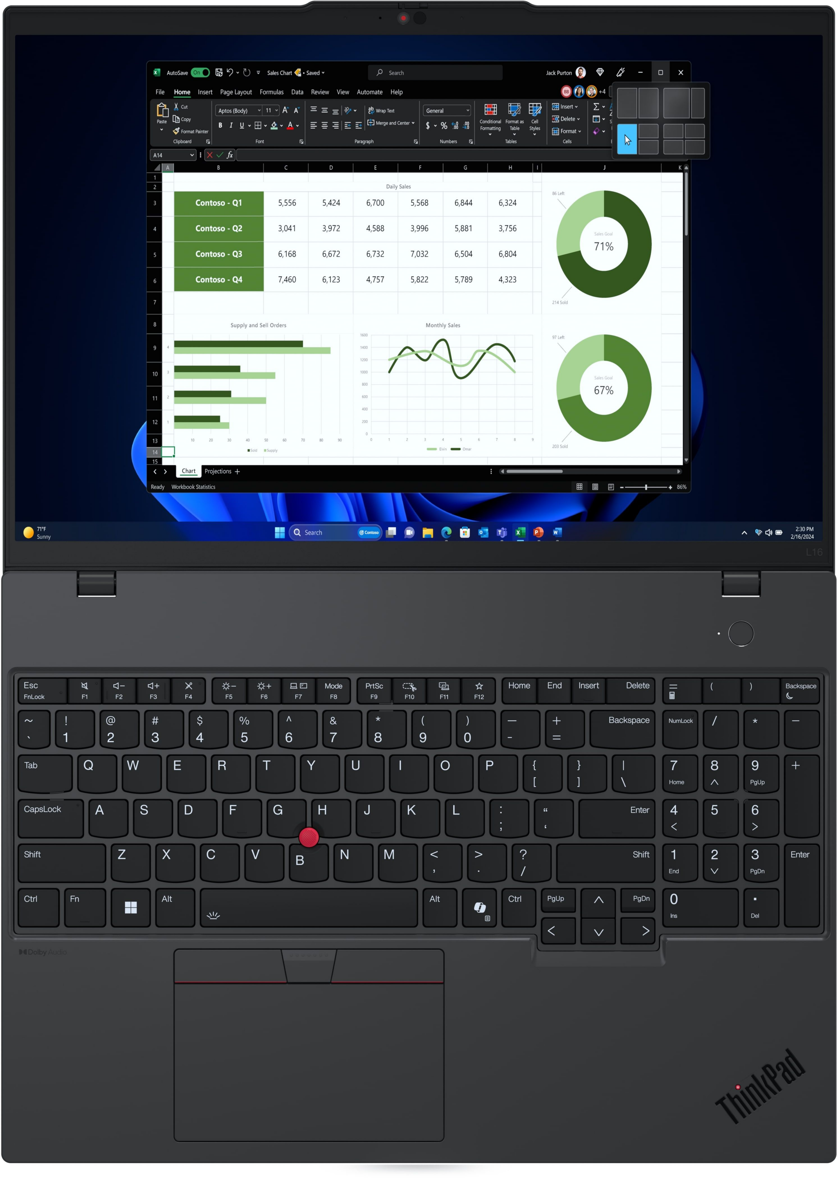 Ноутбук LENOVO ThinkPad L16 G1 T (21L3002XRA)фото8