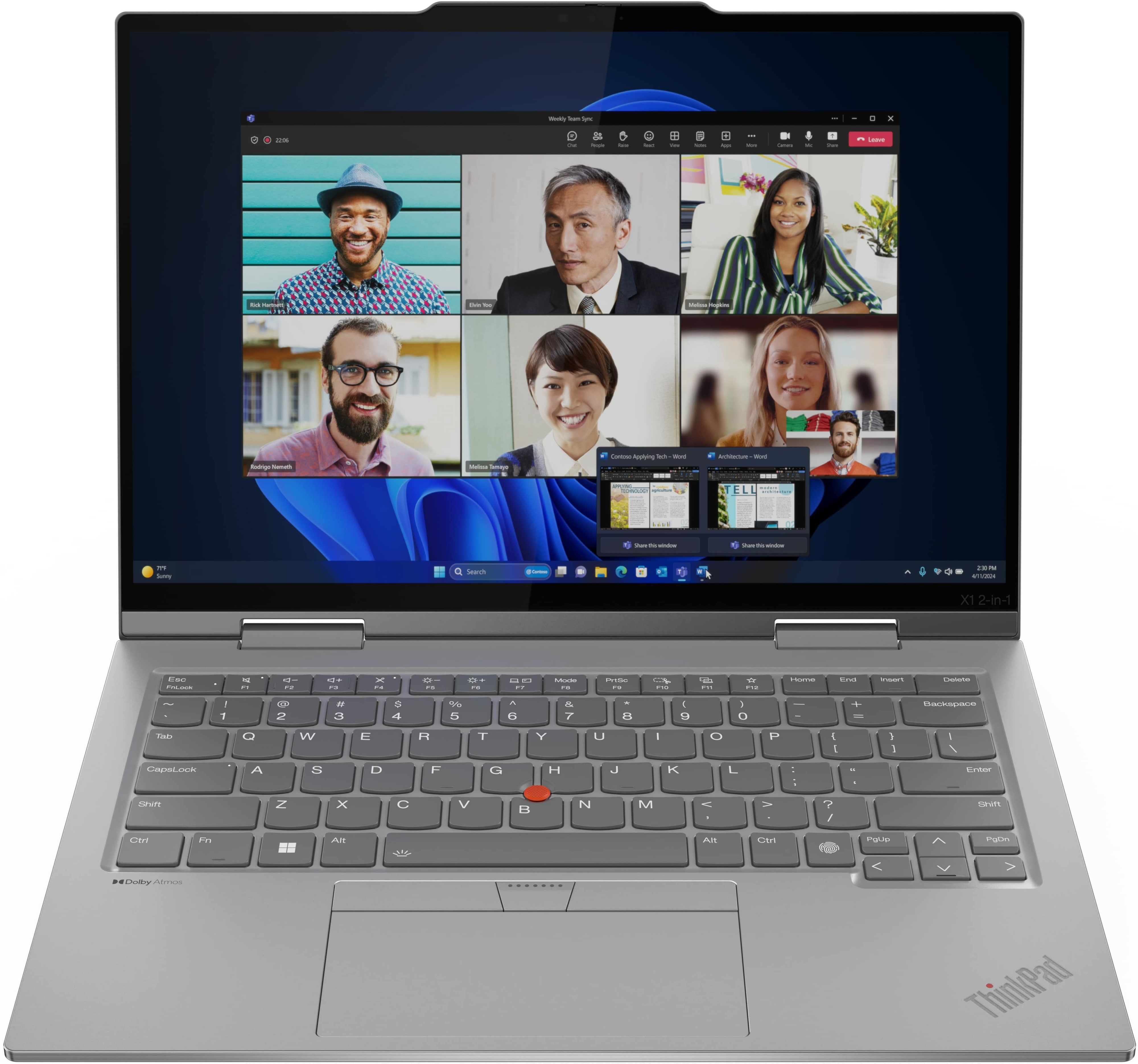 Ноутбук LENOVO ThinkPad X1 2-in-1 G9 T (21KE003YRA)фото3